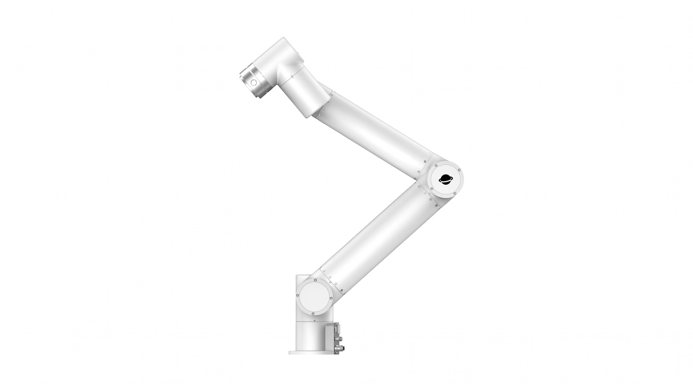 Roooll r-Core collaborative robot (integrated controller), 4kg payload, ±0.05mm repeatability, 922mm reach; space-efficient lines.
