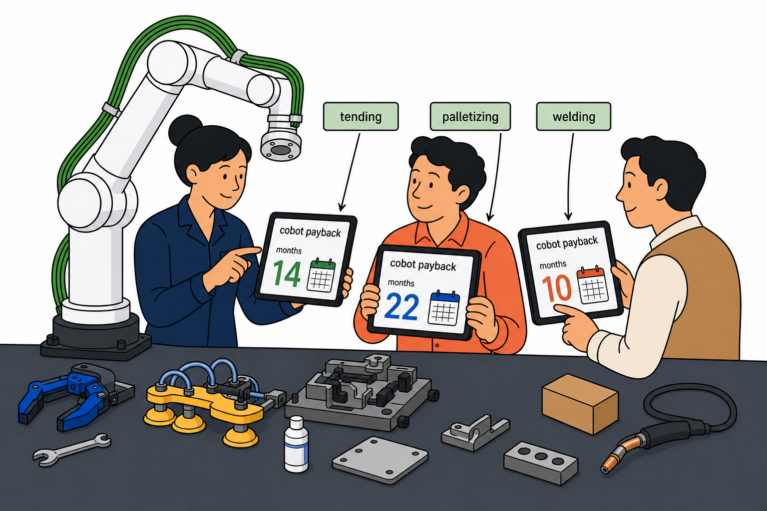 Roooll r-Core collaborative robot (standard), 5kg payload, ±0.02mm repeatability, 922mm reach; precision assembly and QC.